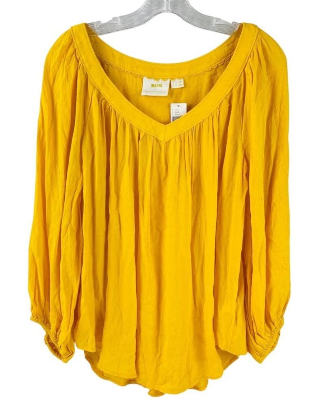 Maeve By Anthropologie Boswell Balloon Sleeve Peasant Top Cottagecore Festival